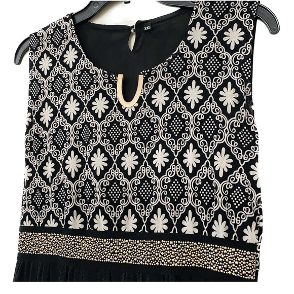 Mesh MIDI dress. Black dress. - Picture 3 of 16